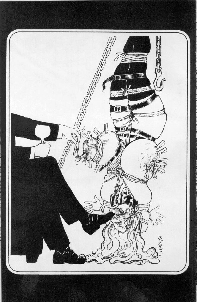 drawing of giant tits tied with rope #69721467