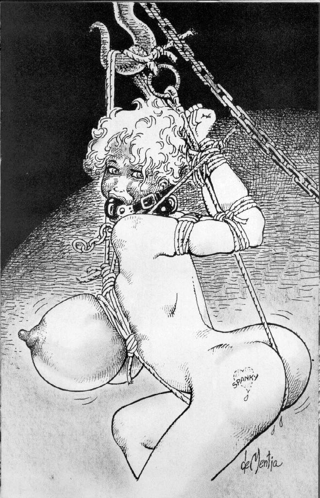 drawing of giant tits tied with rope #69721506