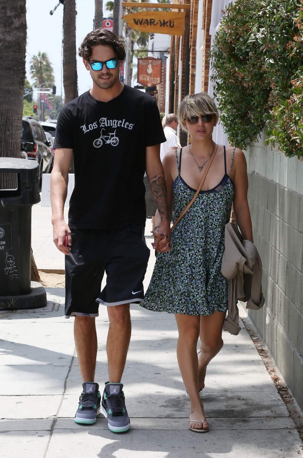 Kaley Cuoco boasting in her full bra all over Los Angeles #75193236