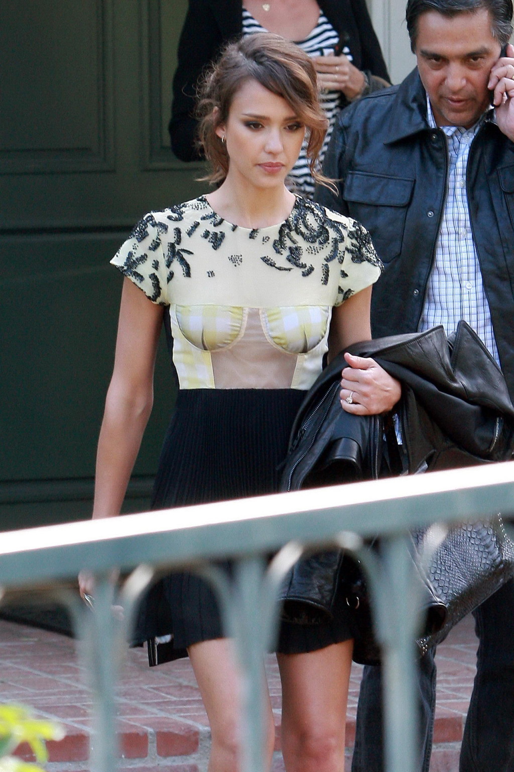 Jessica alba leggy in mini rock high heels heading to letterman's show in la
 #75345436