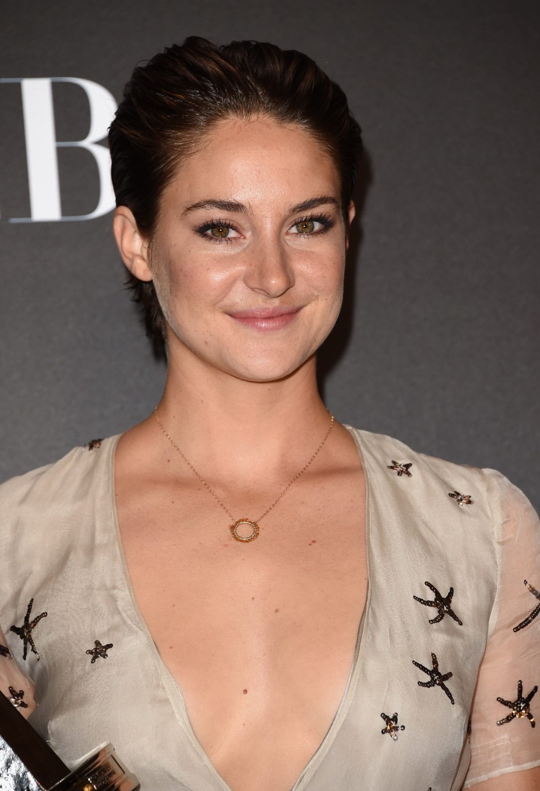 Shailene Woodley braless wearing a huge cleavage dress at the 18th Annual Hollyw #75180744