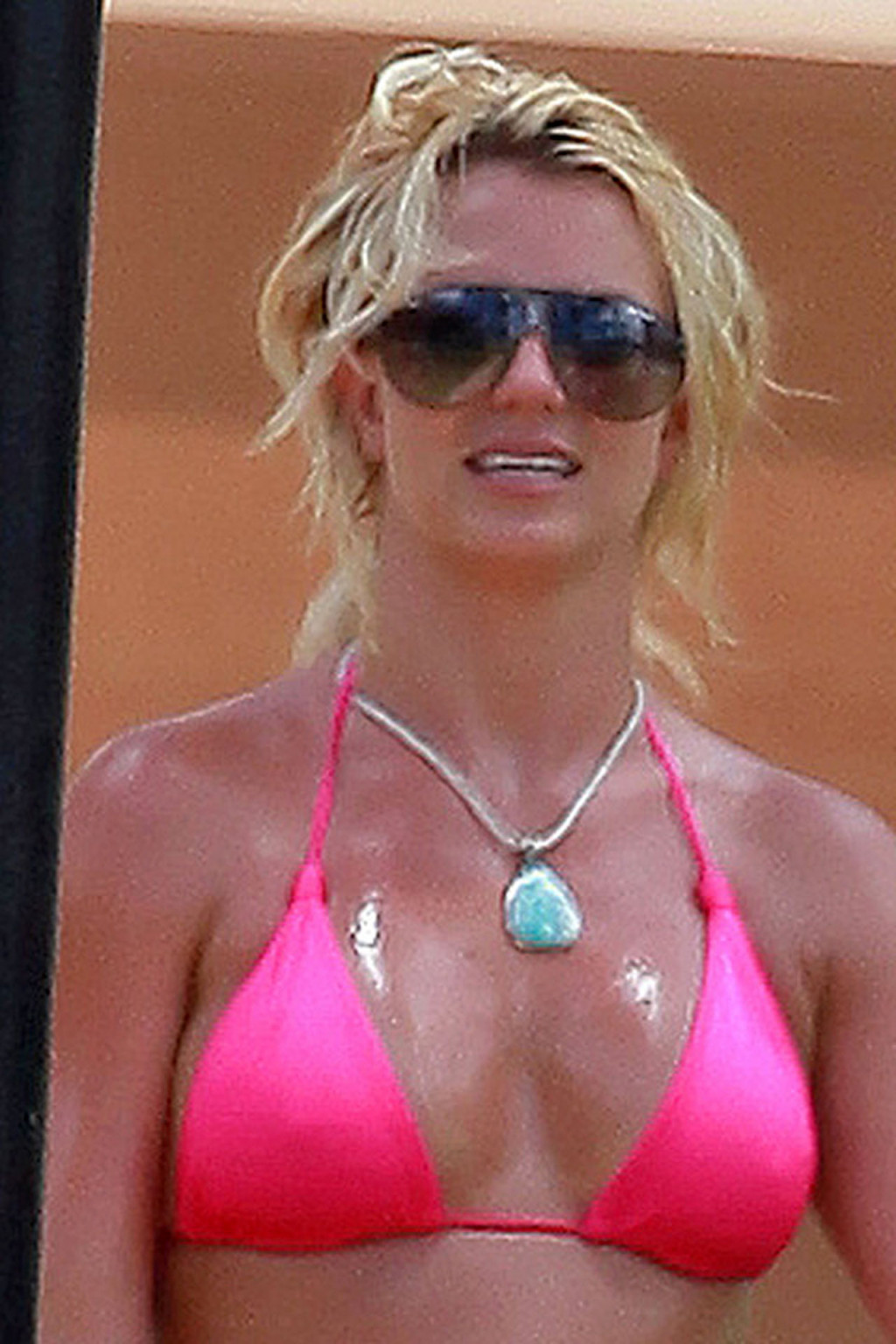 Britney Spears exposing sexy body and nice tits in bikini on beach #75335254