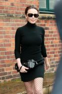 Kylie Minogue Leggy Wearing Fishnets Outside Her Management Company In London