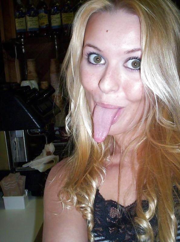 Cute amateur teens showing their sexy long tongues #67406904