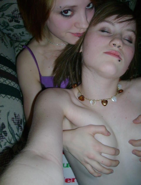 Pierced amateur alternative emo teen girlfriends in homemade pix #79425441