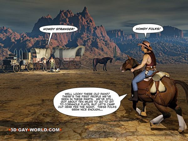 Homosexuell Cowboys Abenteuer horsey Stil seltene 3d Homosexuell Comics
 #69425731