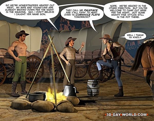 Homosexuell Cowboys Abenteuer horsey Stil seltene 3d Homosexuell Comics
 #69425739