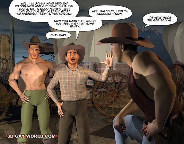 Gay cowboys adventures horsey style rare 3D gay comics #69425760