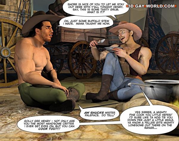 Gay cowboys adventures horsey style rare 3D gay comics #69425768