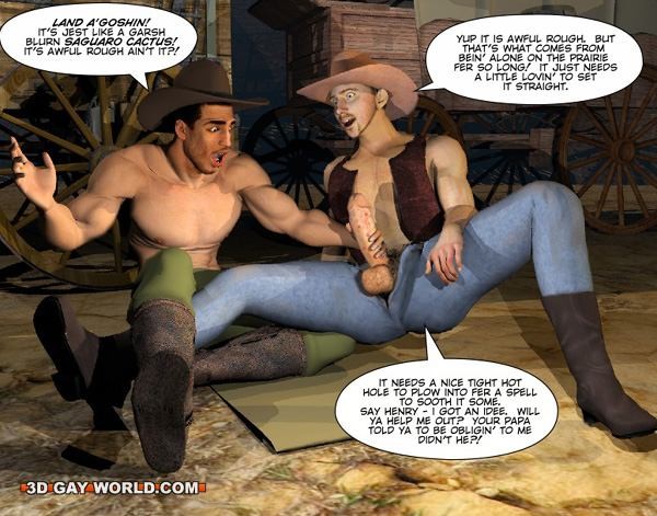 Aventures de cow-boys gays, style équestre, rares bandes dessinées gays 3d
 #69425784