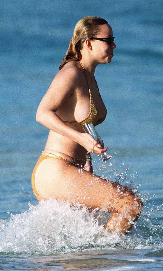 Mariah Carey see thru dress and bikini paparazzi pictures #75440164