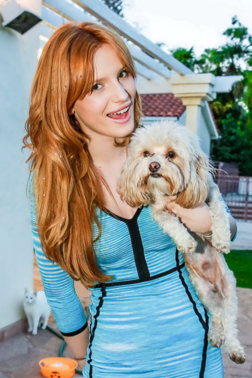 Bella Thorne upskirt and cleavy at her home #75200792