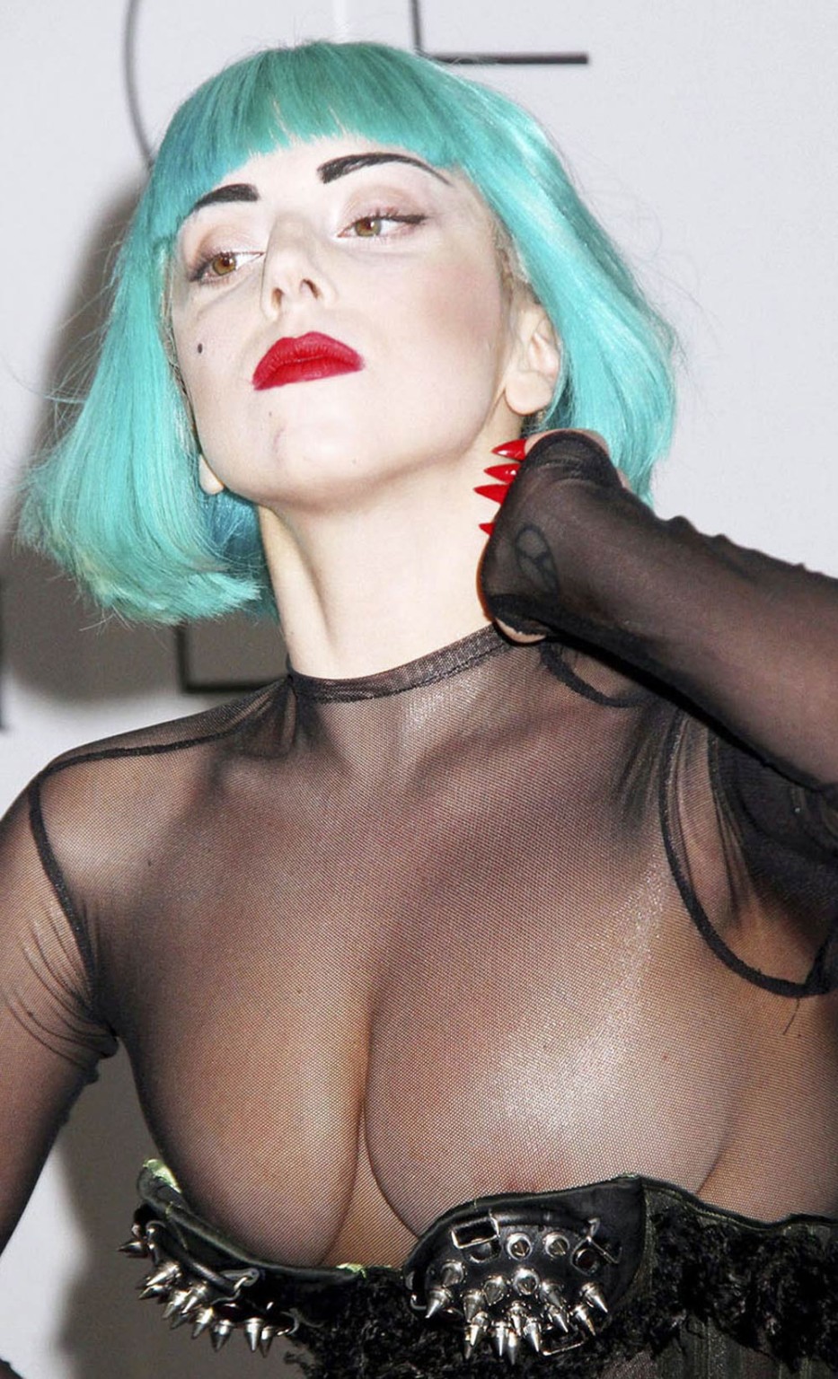 Lady Gaga showing tits under her see thru dress #75280888