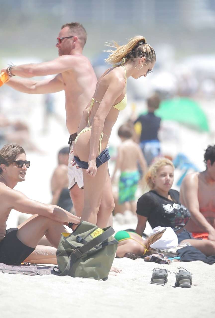 Candice Swanepoel exposing hot and sexy  body in bikini on beach #75230960