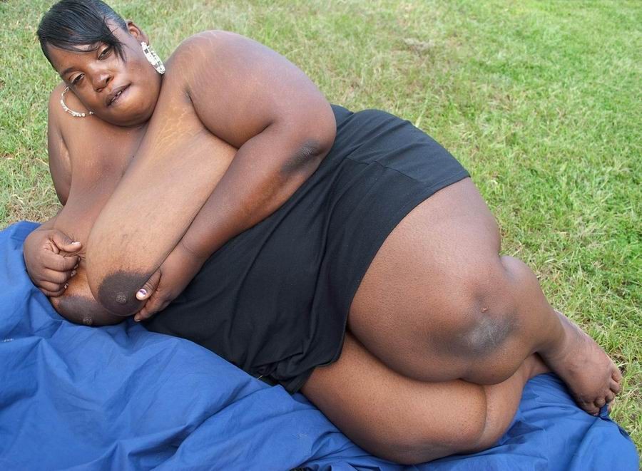 Fat ebony showing her very huge boobs #71756084