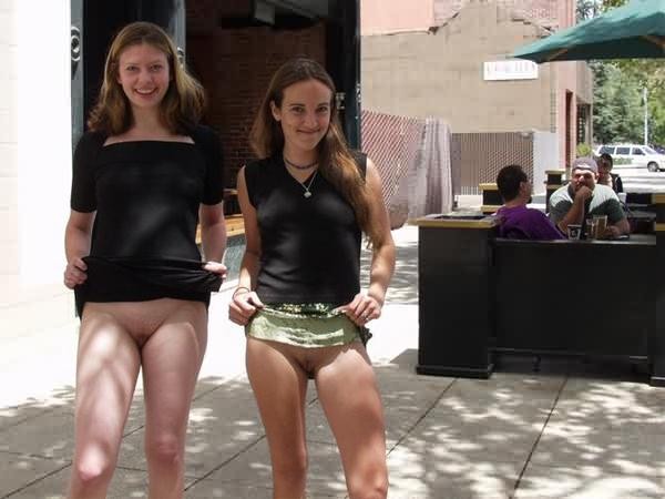 Crystal and Angela in a Public Flashing Contest #78638490