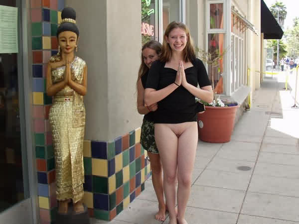 Crystal and Angela in a Public Flashing Contest #78638529