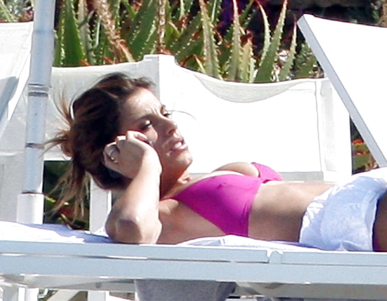 Elisabetta Canalis exposing sexy body and boobs on pool #75228089