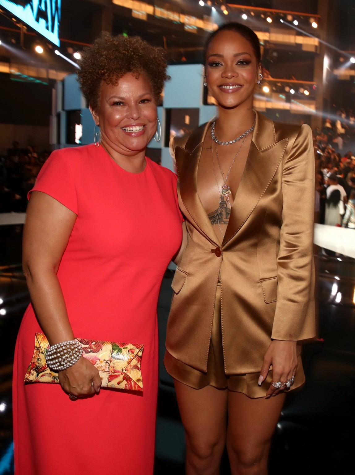 Rihanna braless wearing a wide open jacket at the BET Awards #75160039