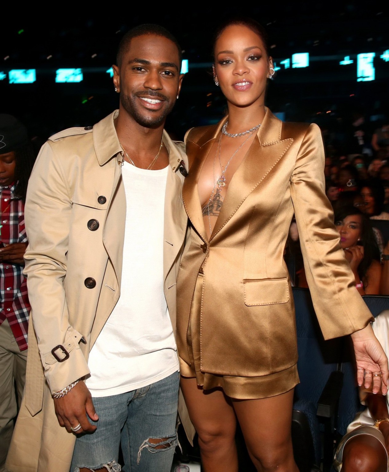 Rihanna braless wearing a wide open jacket at the BET Awards #75160048