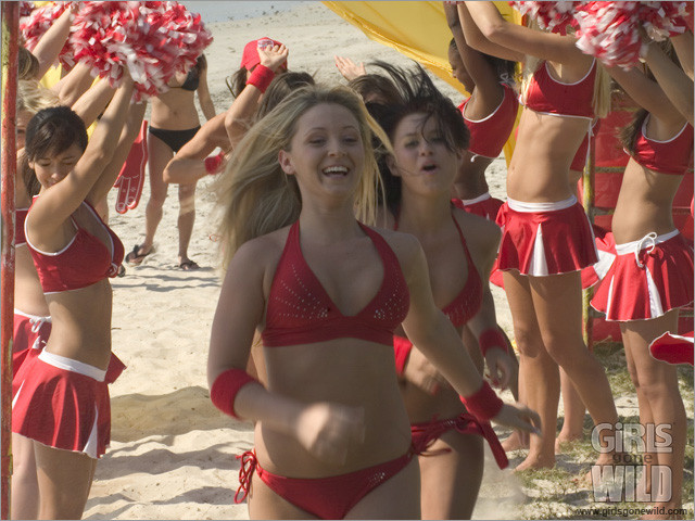 Sexy cheerleaders on spring break #73206802