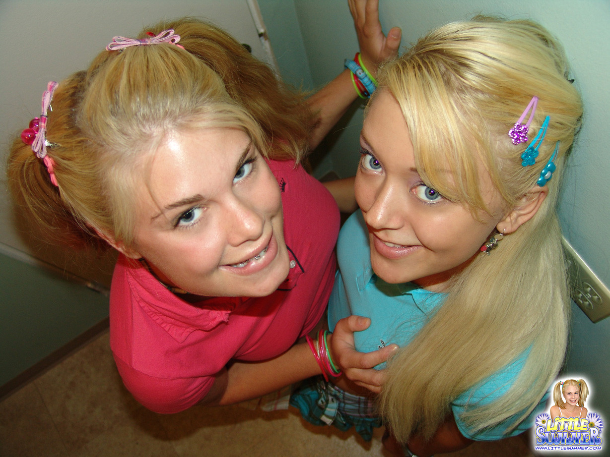 Watch as LittleSummer and Kimmy have some lesbian teen fun #68513137