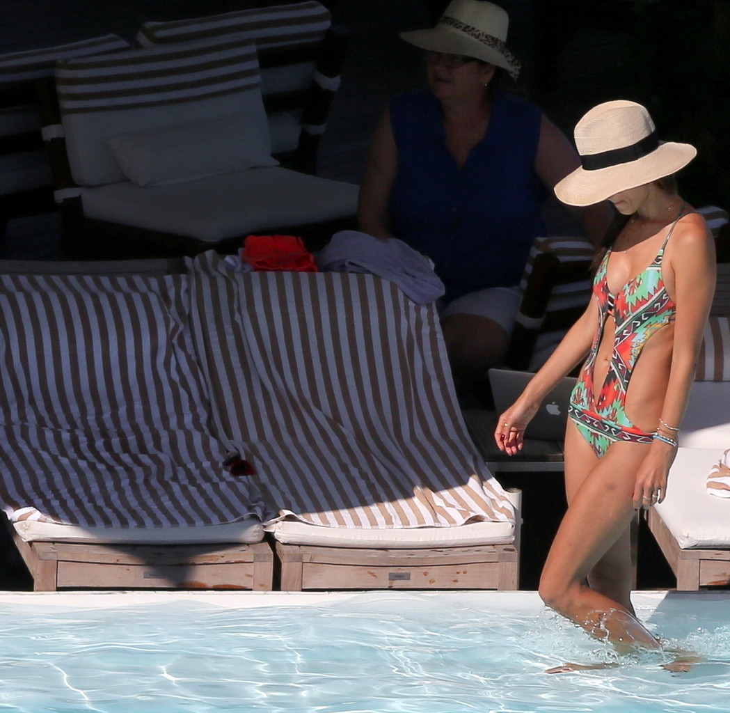 Alessandra Ambrosio showing ass in tiny monokini #75158661