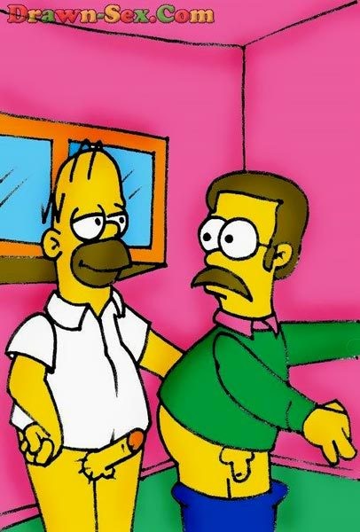 Maude flanders con un juguete de roca masajea a ned flanders
 #69553781