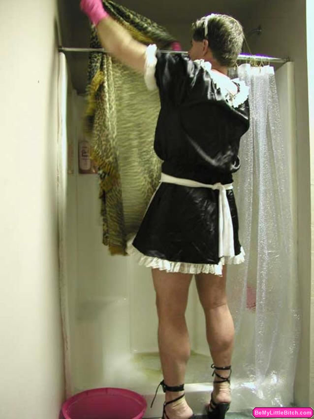 Sissy boy maid cleans up for his mistress #76638876