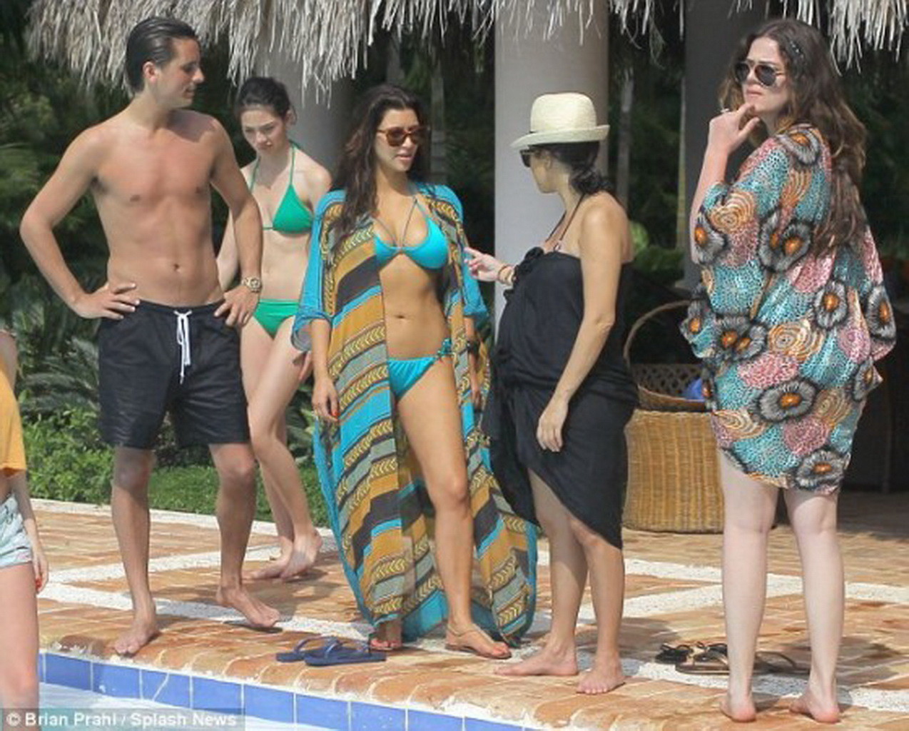 Kim Kardashian showing her busty and booty body in bikini on a vacation in La Ro #75266763