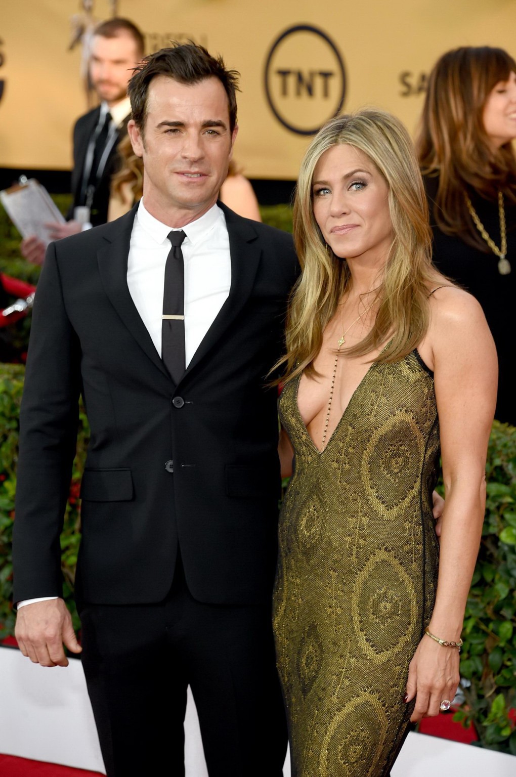 Jennifer Aniston showing huge cleavage at the 21st Annual Screen Actors Guild Aw #75174413