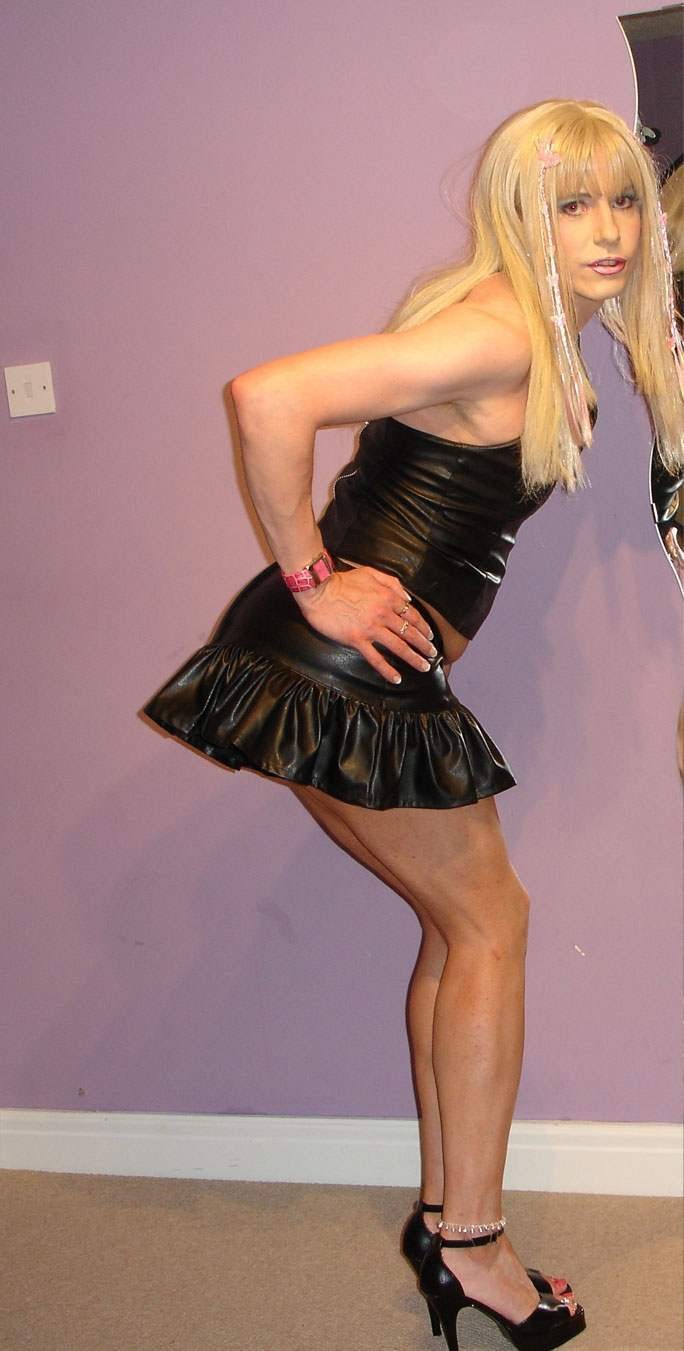 Blonde tranny trying on different clothes #75770022