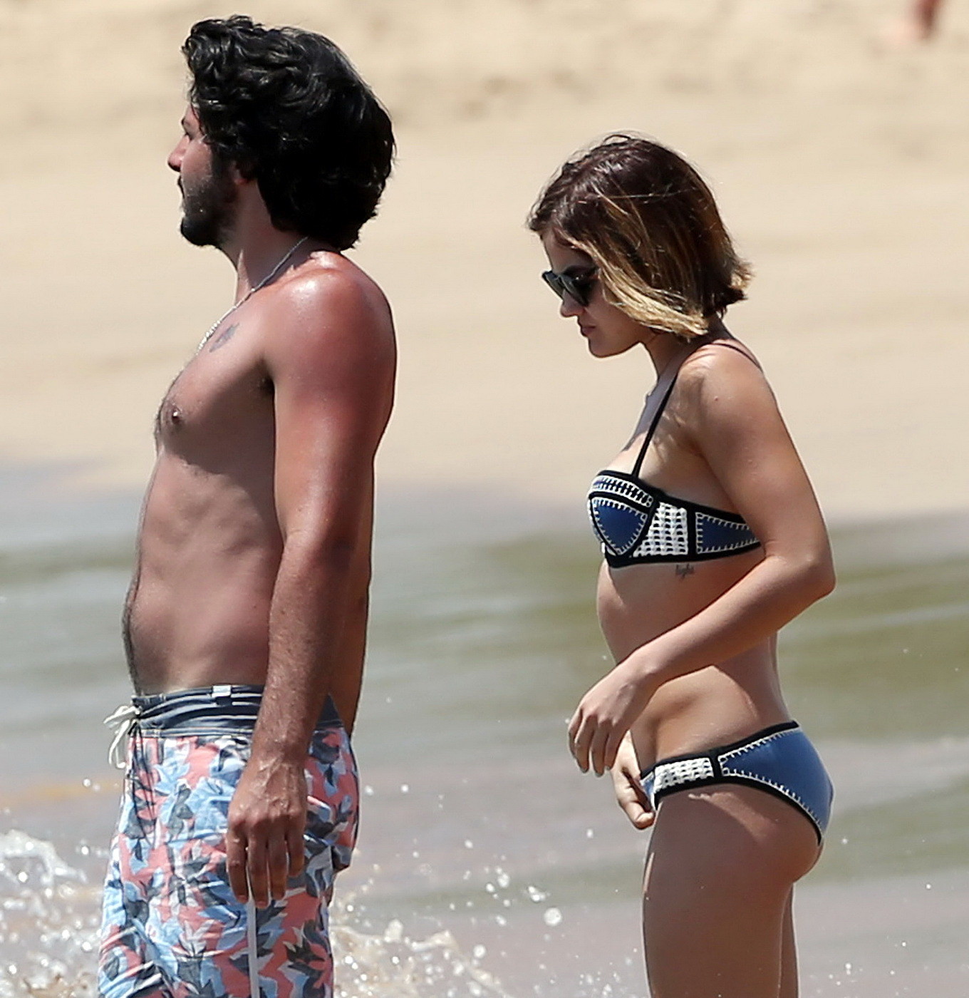 Lucy Hale showing off her bikini body on a Hawaiian beach #75159528