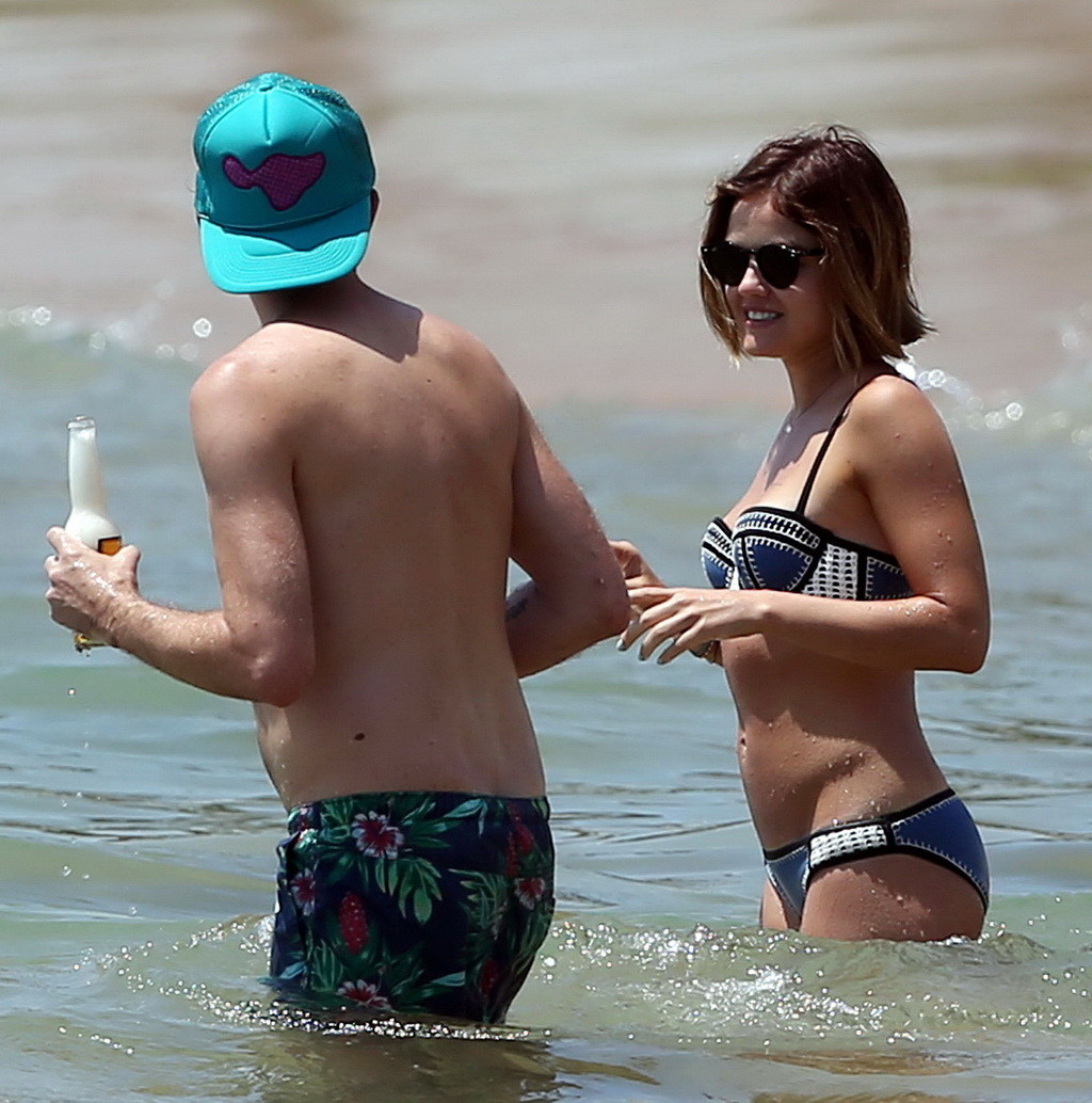 Lucy Hale showing off her bikini body on a Hawaiian beach #75159567