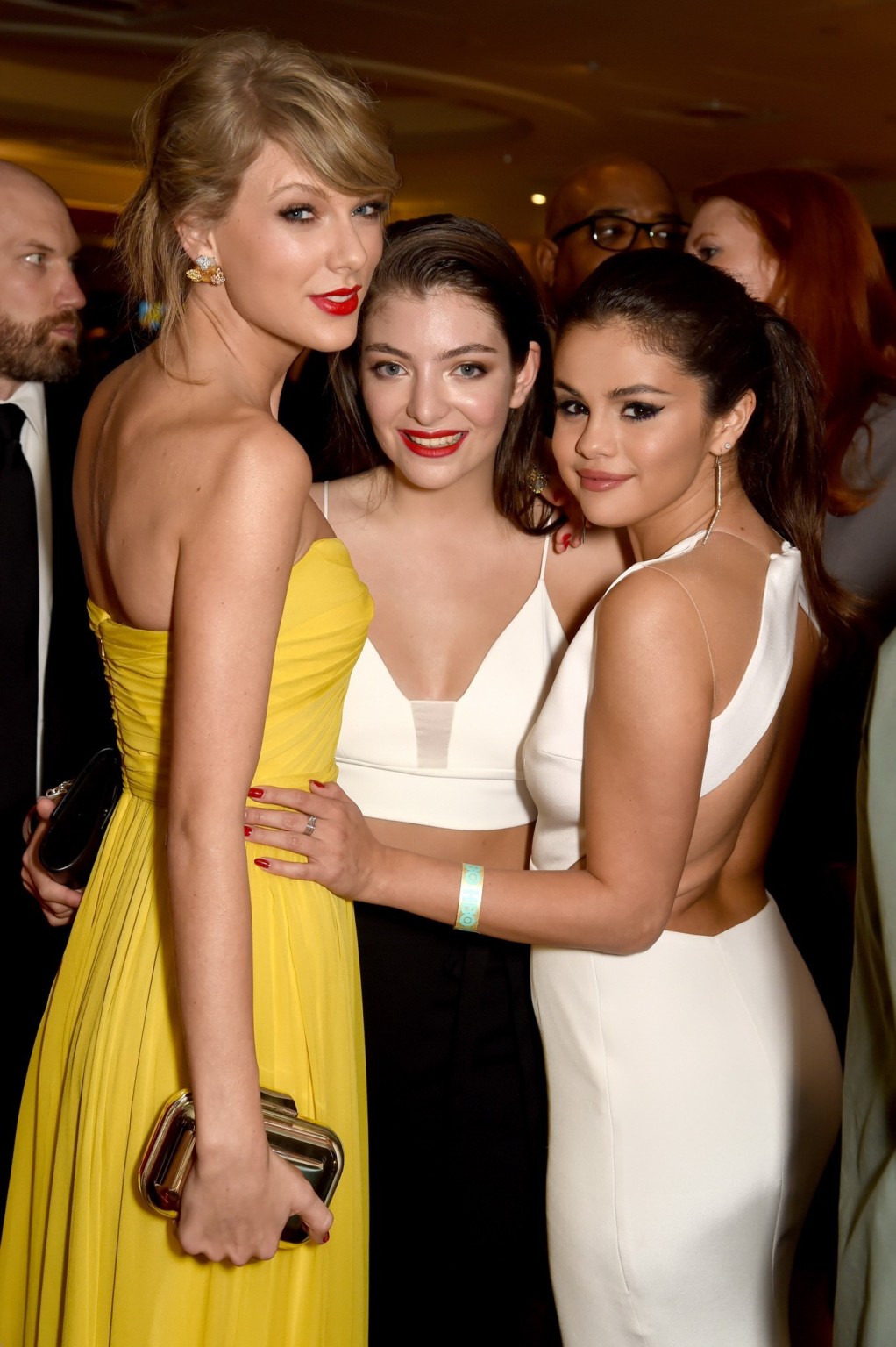 Selena gomez braless showing huge cleavage at instyle and warner bros golden glo
 #75175717
