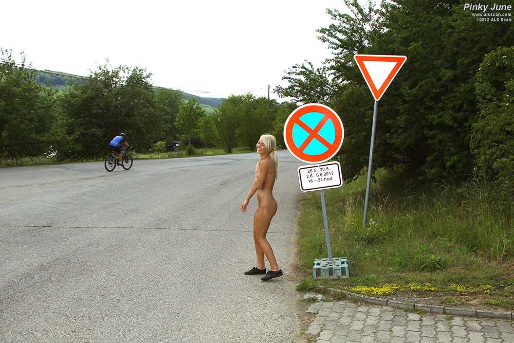Pinky June Hitchhikes Completely Naked #78815731