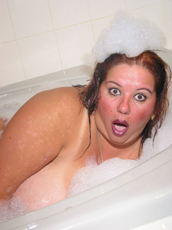 Very huge babe bathing chubby tits #75551064