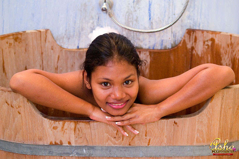 Indian Asha Kumara oiled and soaking wet in the shower #67754921