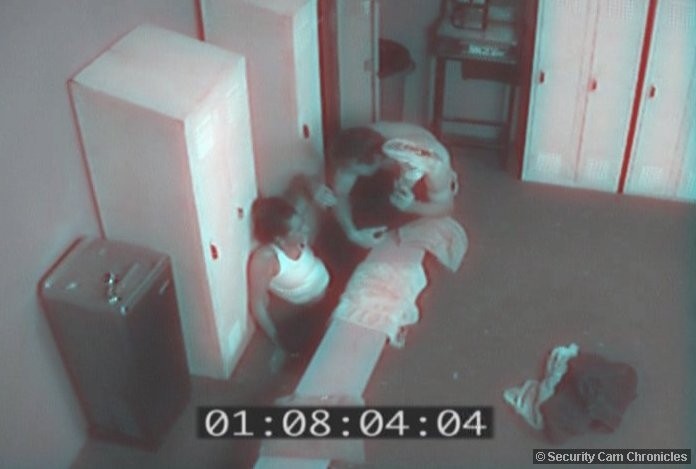 Hardcore sex caught by security cam hidden in locker room #79370781