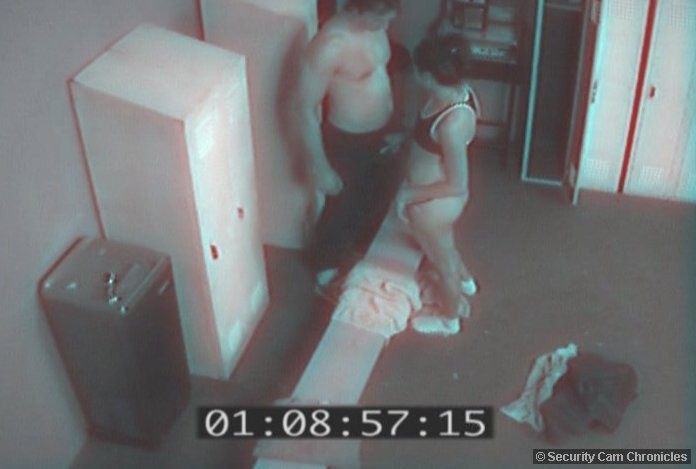 Hardcore sex caught by security cam hidden in locker room #79370786