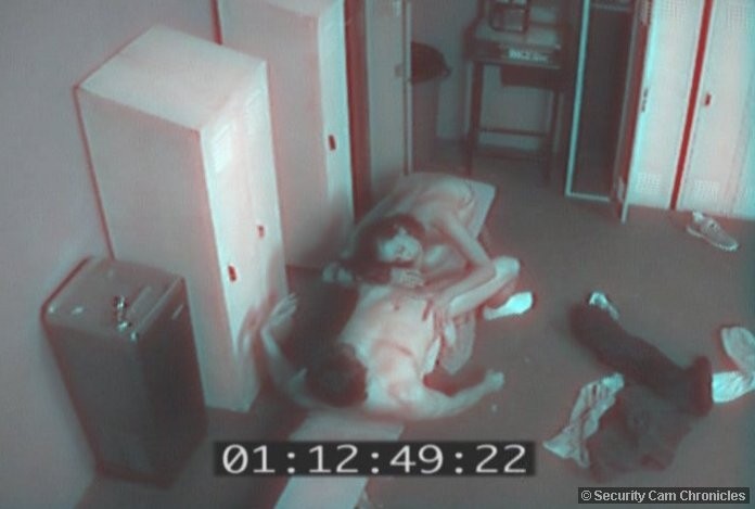 Hardcore sex caught by security cam hidden in locker room #79370821