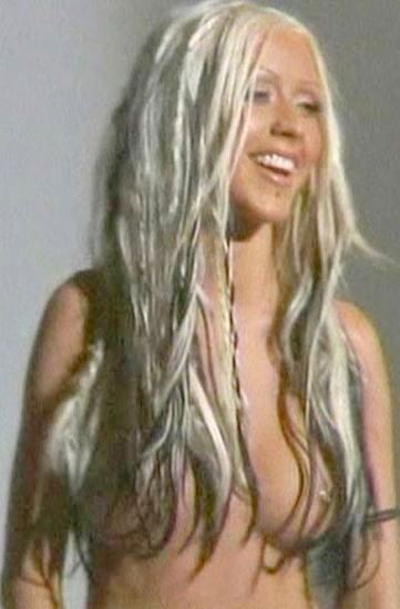 Dirty pop singer Christina Aguilera naked tits #75443666