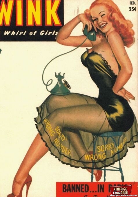 Plusieurs filles érotiques nues en couverture de magazine vintage
 #78491211