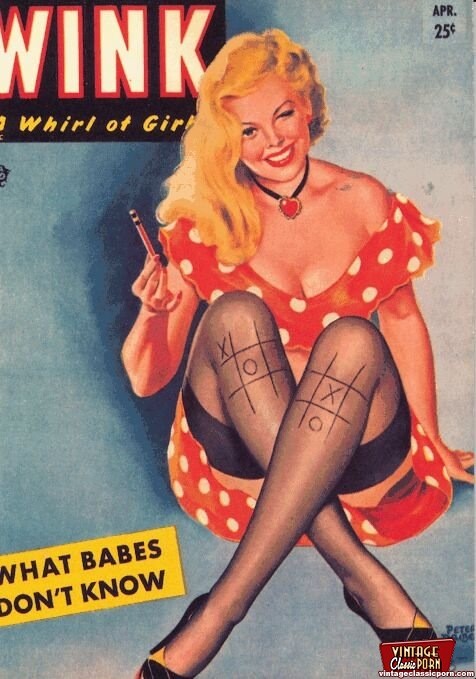 Plusieurs filles érotiques nues en couverture de magazine vintage
 #78491222