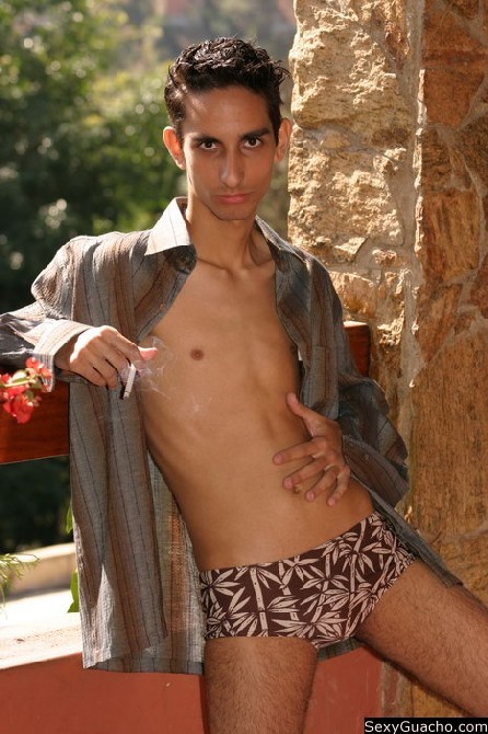 Skinny nude Latino dude poses for you wanting to make your dick hard #76898145