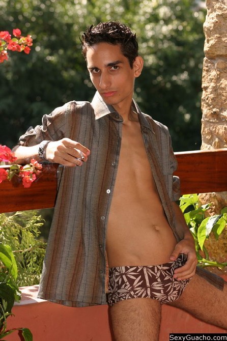 Skinny nude Latino dude poses for you wanting to make your dick hard #76898164