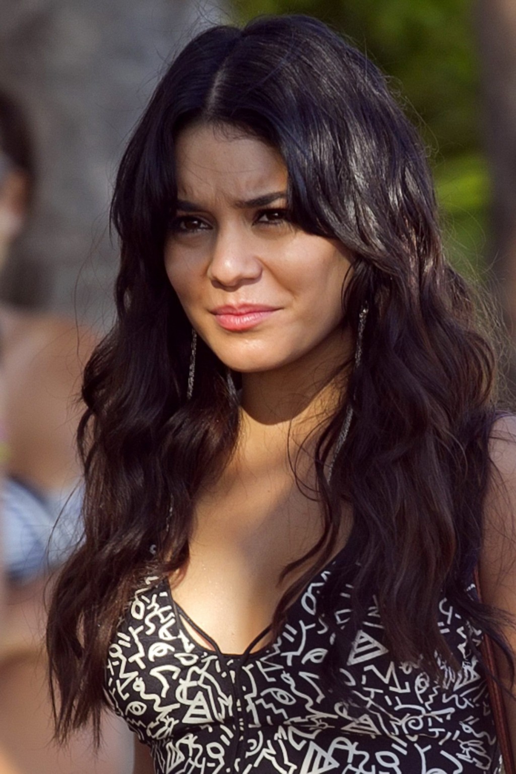 Vanessa Hudgens leggy pulling her dress up on a Hawaiian beach #75275257