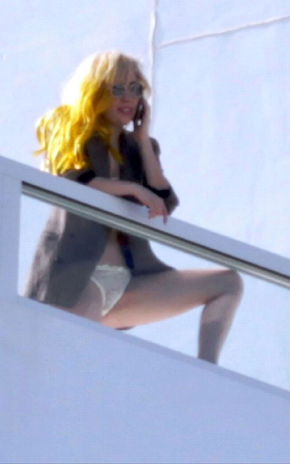 Lady Gaga showing her sweet pussy and sexy ass in thong #75365058