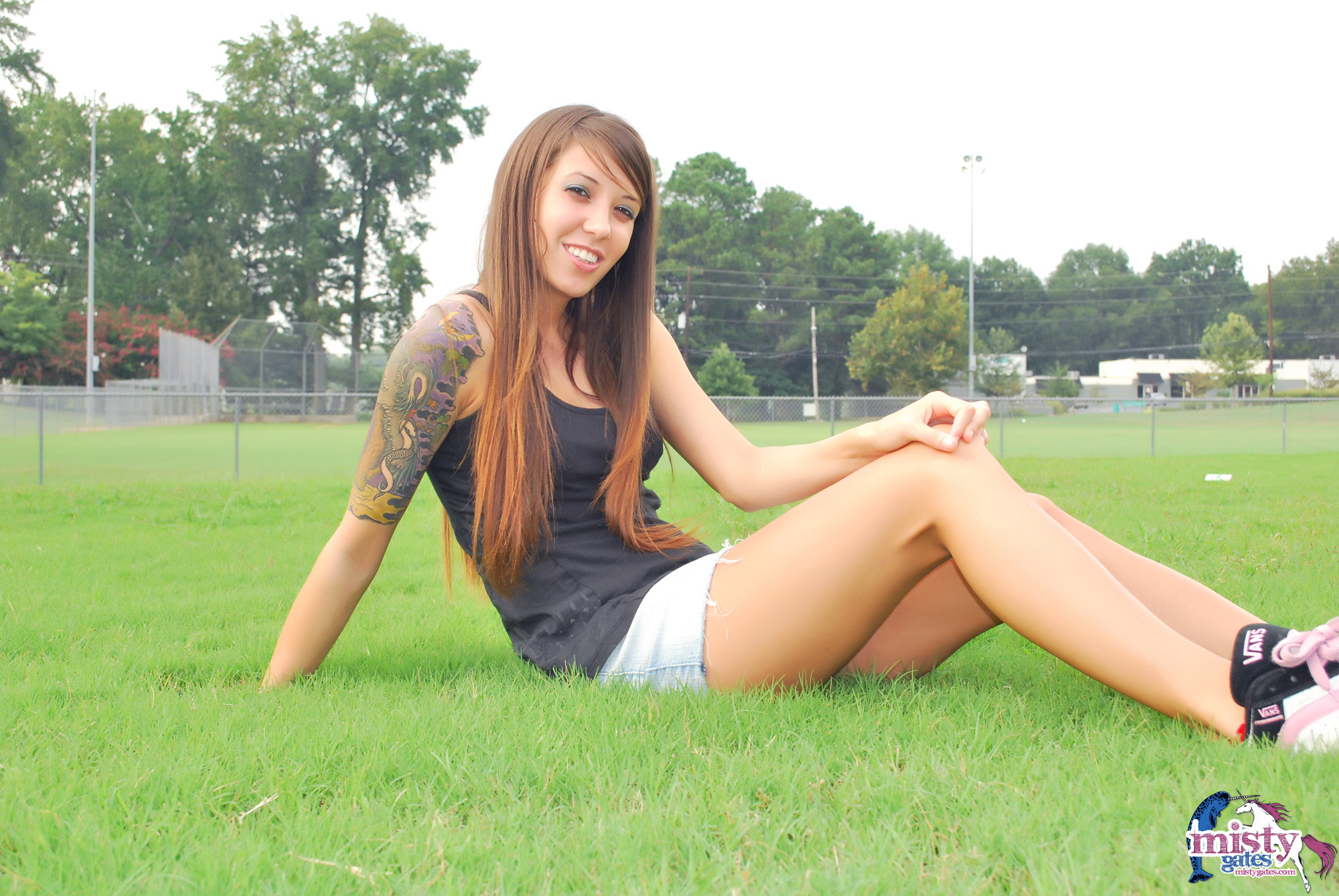 Misty Gates Flashing At The Baseball Diamond #67986645