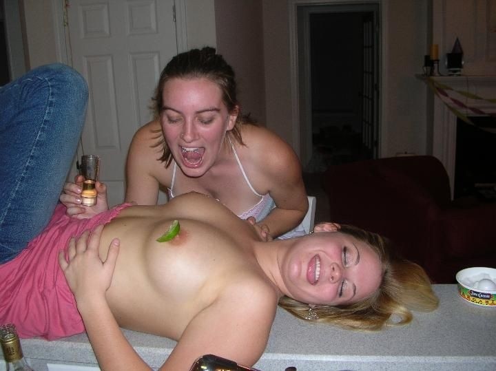 Wild Drunk College Chicks Flashing Perky Breasts #76401400